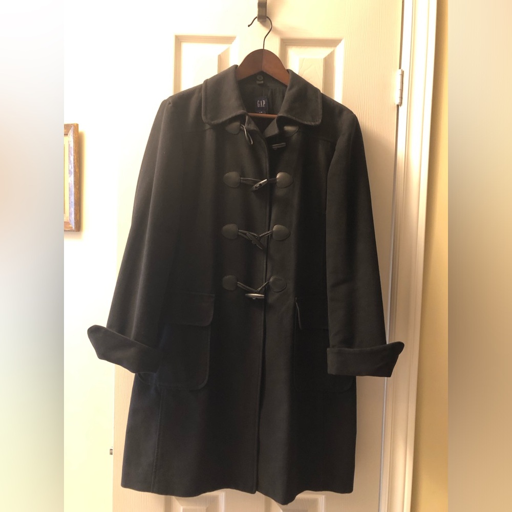 GAP Black Women's Coat with Toggle Closures